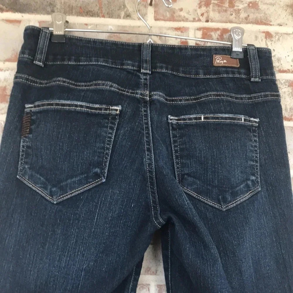 Paige Dark Wash HH Boot Denim Jeans - Picture 5 of 13